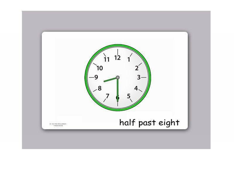 บัตรคำ ชุด บอกเวลา สำหรับสอนภาษาอังกฤษ Telling Time Flash Cards รูปที่ 3