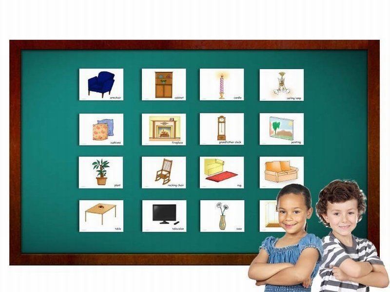 บัตรคำ ชุด ห้องนั่งเล่น สำหรับสอนภาษาอังกฤษ Living Room Flash Cards รูปที่ 2