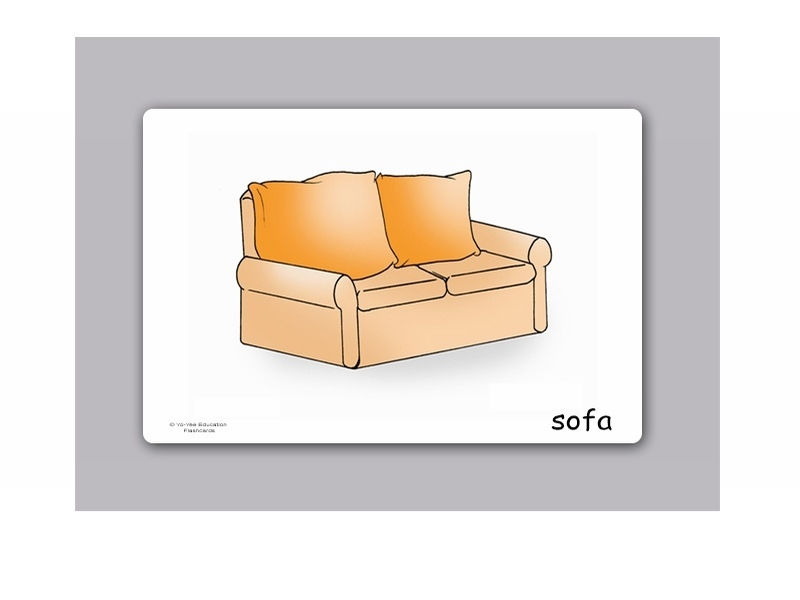 บัตรคำ ชุด ห้องนั่งเล่น สำหรับสอนภาษาอังกฤษ Living Room Flash Cards รูปที่ 4