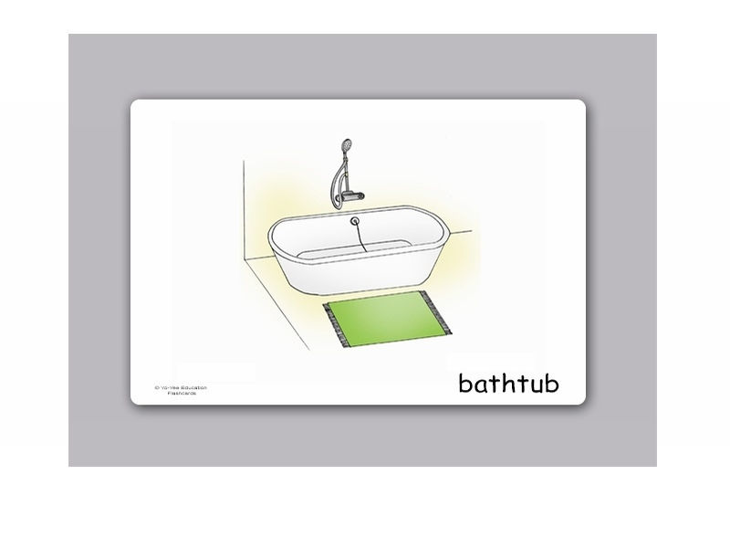 บัตรคำ ชุด ห้องน้ำ สำหรับสอนภาษาอังกฤษ Bathroom Flash Cards รูปที่ 5