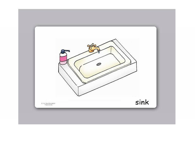 บัตรคำ ชุด ห้องน้ำ สำหรับสอนภาษาอังกฤษ Bathroom Flash Cards รูปที่ 3