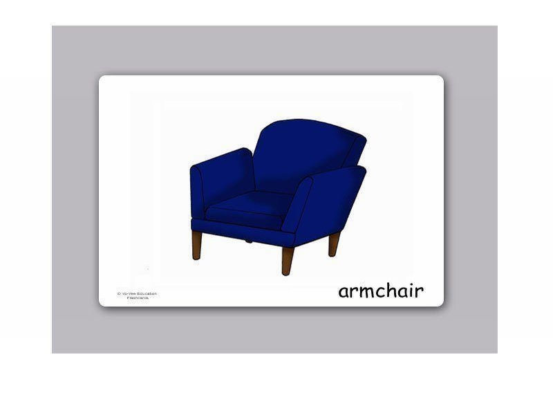 บัตรคำ ชุด ห้องนั่งเล่น สำหรับสอนภาษาอังกฤษ Living Room Flash Cards รูปที่ 5
