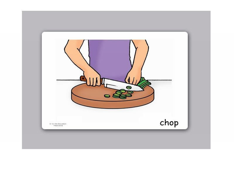 บัตรคำ ชุด การเตรียมอาหาร สำหรับสอนภาษาอังกฤษ Food Preparation Flash Cards รูปที่ 3