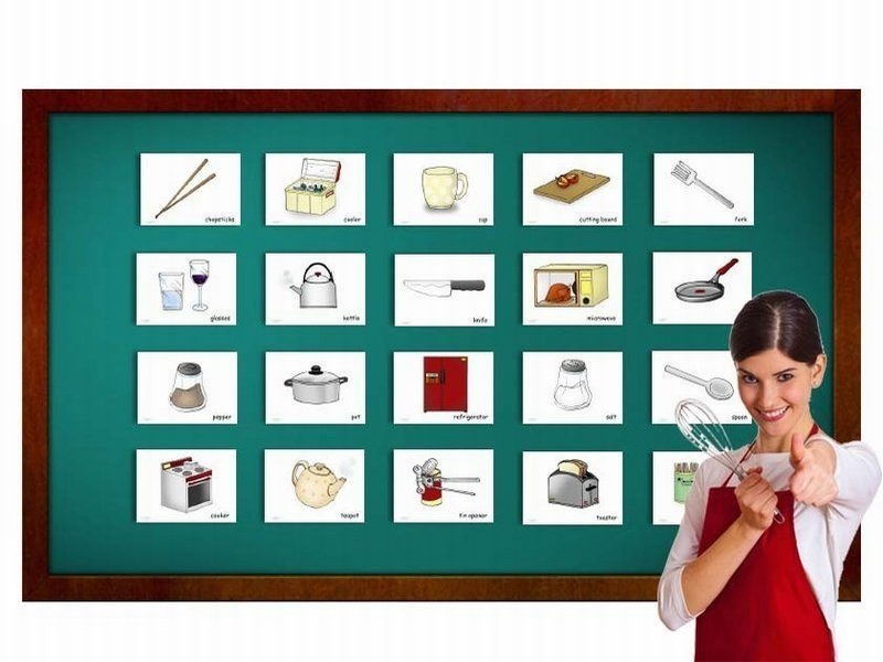 บัตรคำ ชุด ห้องครัว สำหรับสอนภาษาอังกฤษ Kitchen Flash Cards รูปที่ 2