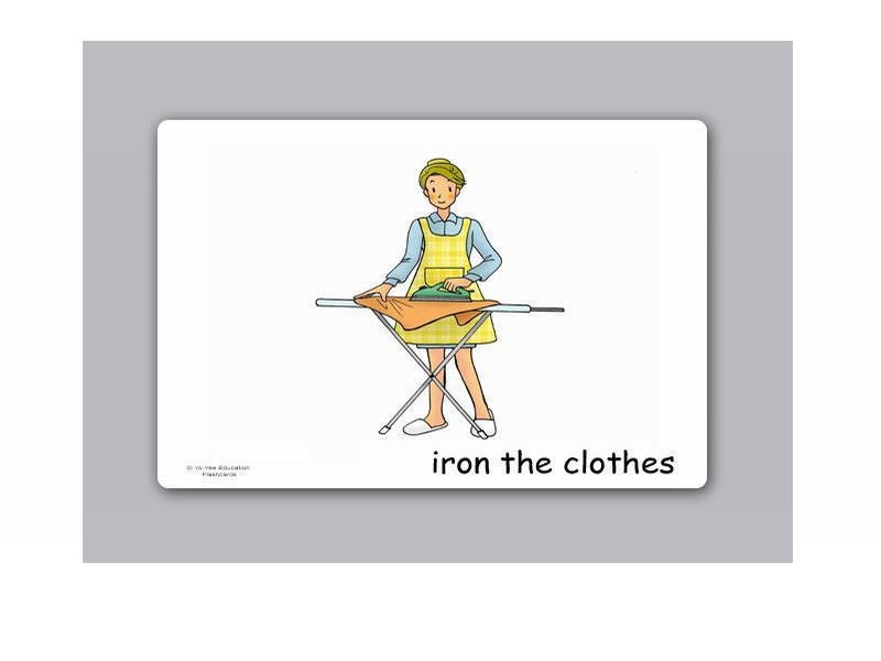 บัตรคำ ชุด งานบ้าน สำหรับสอนภาษาอังกฤษ Chores Flash Cards รูปที่ 6