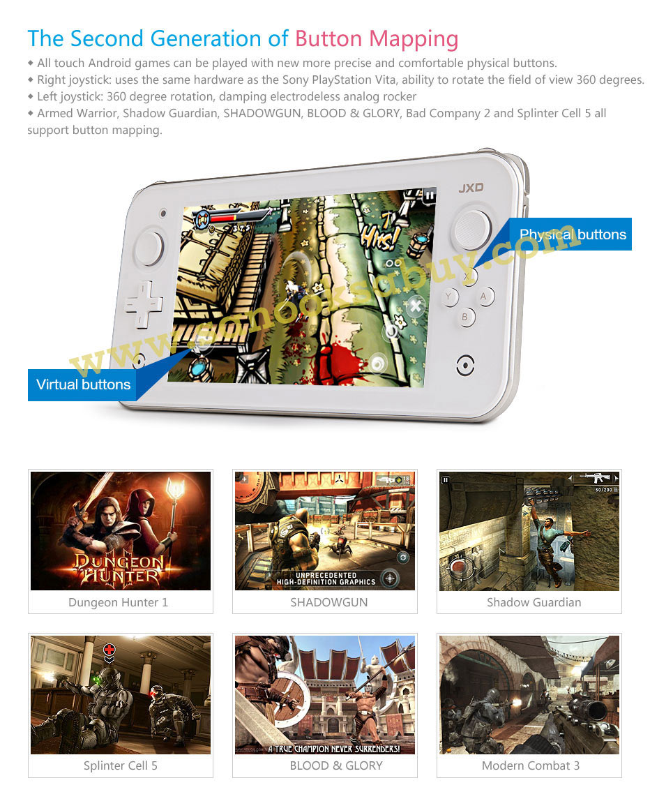 เครื่องเกมส์ แท๊บเล็ตแอนดรอย JXD s7300 สำหรับเกมส์เมอร์ที่ชื่นชอบการเล่นเกมส์ในราคาสุดคุ้ม แถมเกมส์คอนโซล16เครื่อง และเก รูปที่ 5