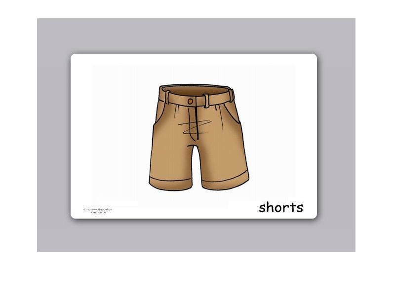 บัตรคำ ชุด เครื่องแต่งกาย สำหรับสอนภาษาอังกฤษ Clothes Flash Cards รูปที่ 6