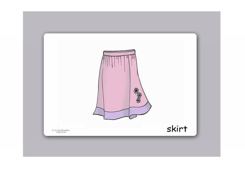 บัตรคำ ชุด เครื่องแต่งกาย สำหรับสอนภาษาอังกฤษ Clothes Flash Cards รูปที่ 4