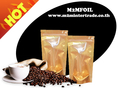 ซองซิปหน้าใส - หลังทอง มีก้นซองตั้งได้  ขนาด 4 x 8 นิ้ว (11 x 20 ซม.)