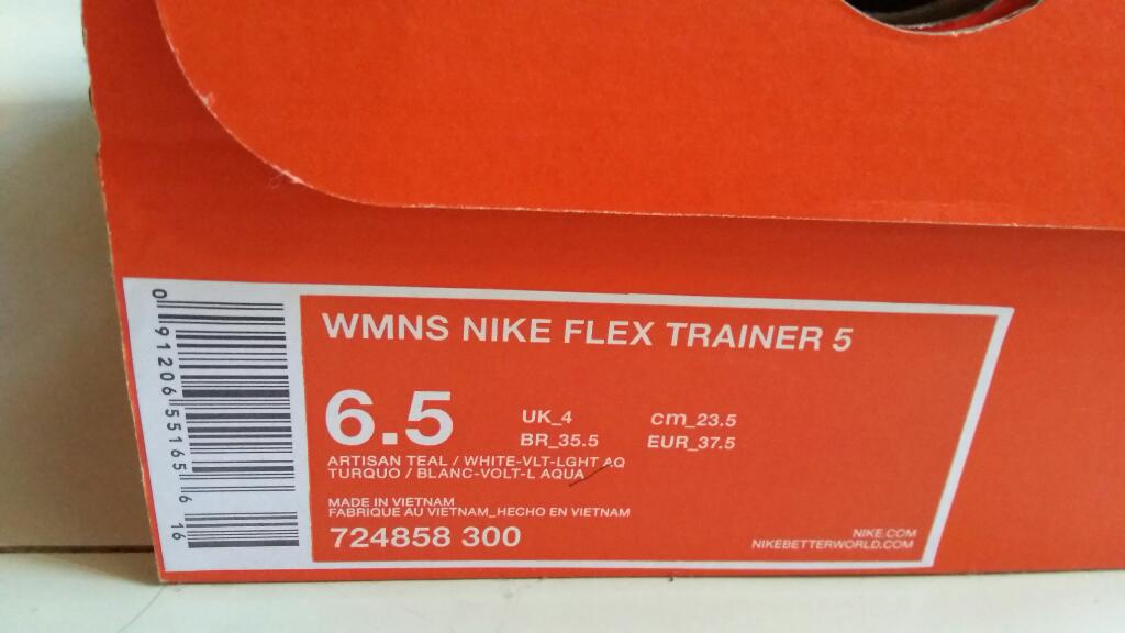Nike flex trainer 5 เขียวฟ้าพาทเทล รูปที่ 6