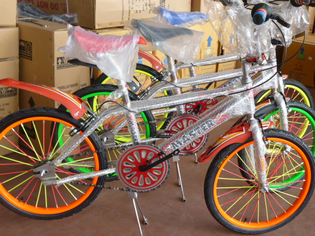 จักรยาน BMX 20 นิ้ว เฟรมชุบโครเมียม วงล้อสีและซี่ลวดสี จานใหญ๋ รูปที่ 1