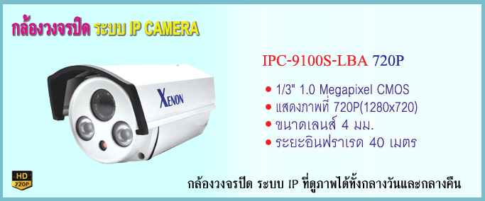 กล้องวงจรปิด ระบบ IP Camera 1.0 Megapixel CMOS รูปที่ 1