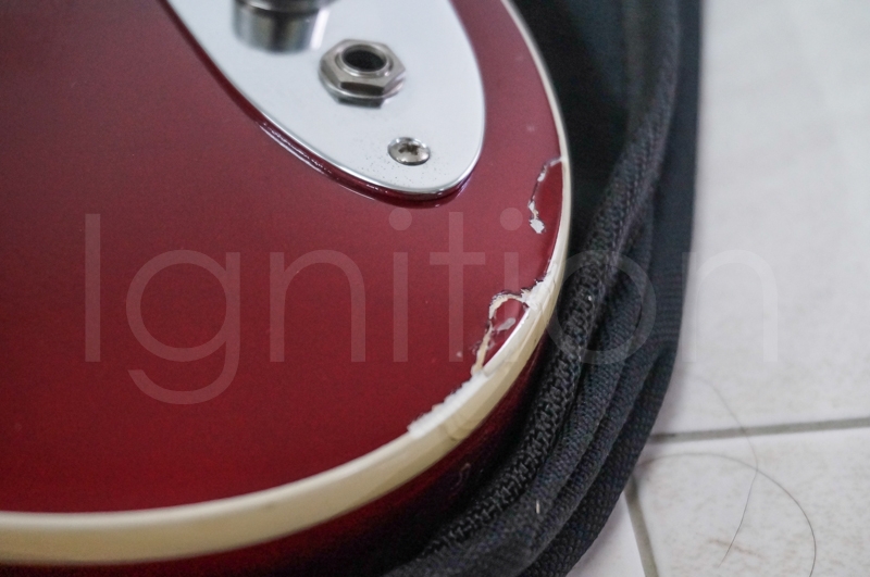 เบส FENDER AERODYNE JAZZ BASS PASSIVE PJ 2011 Old Candy Apple Red รูปที่ 7