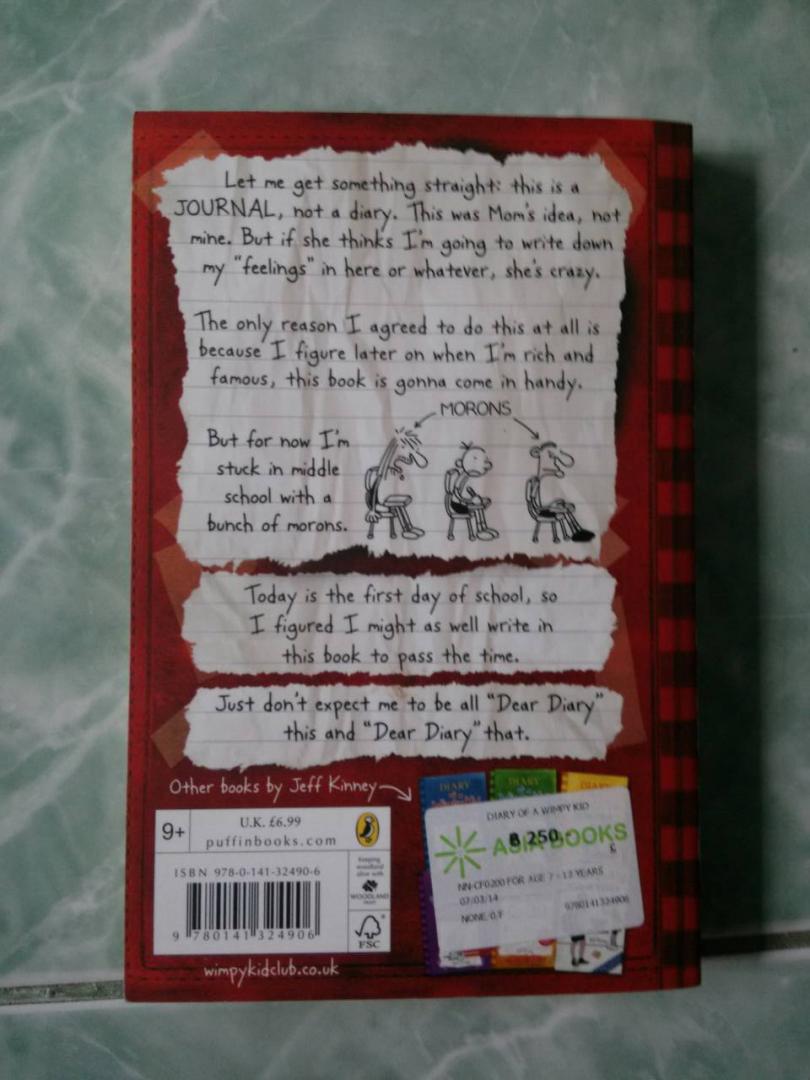 Diary of a wimpy kid สภาพใหม่ 99% รูปที่ 3