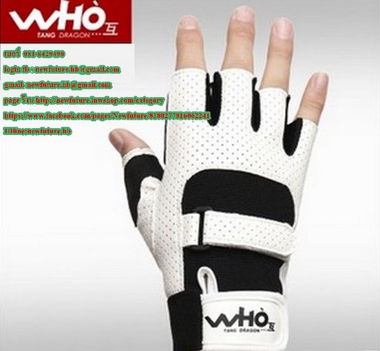 G-004ถุงมือฟิตเนส WHO fitness Glove ถุงมือกีฬา ถุงมือยกเวท ยกน้ำหนัก เพาะกาย เล่นกล้าม กีฬา จักรยาน รูปที่ 1