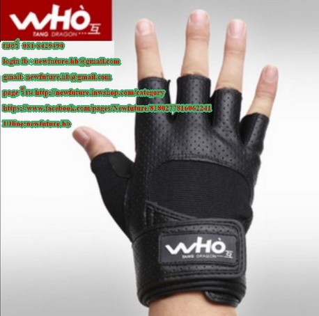 G-003ถุงมือฟิตเนส WHO fitness Glove ถุงมือกีฬา ถุงมือยกเวท ยกน้ำหนัก เพาะกาย เล่นกล้าม กีฬา จักรยาน รูปที่ 1