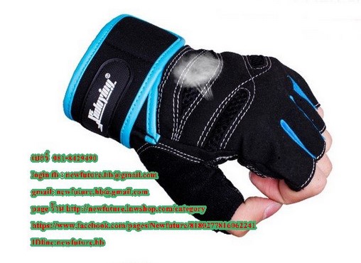 G-008ถุงมือฟิตเนส fitness Glove ถุงมือกีฬา ถุงมือยกเวท ยกน้ำหนัก เพาะกาย เล่นกล้าม กีฬา จักรยาน รูปที่ 1