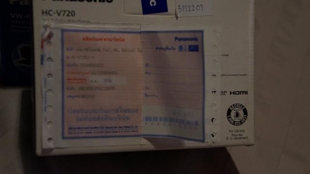 ขายกล้องวีดีโอ Panasonic HC-V720 พร้อมแบตใหญ่และที่ชาร์ตแยก รูปที่ 6