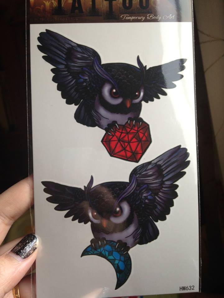 Tattoo(แท็ททู) แฟชั่น แผ่นใหญ่ละแผ่นเล็ก ราคาไม่แพง รูปที่ 3