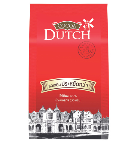 Cocoa Dutch โกโก้ผง ตราโกโก้ดัทช์ ขนาด 350 กรัม ชนิดเติม โกโก้แท้จากเนเธอร์แลนด์ รูปที่ 1