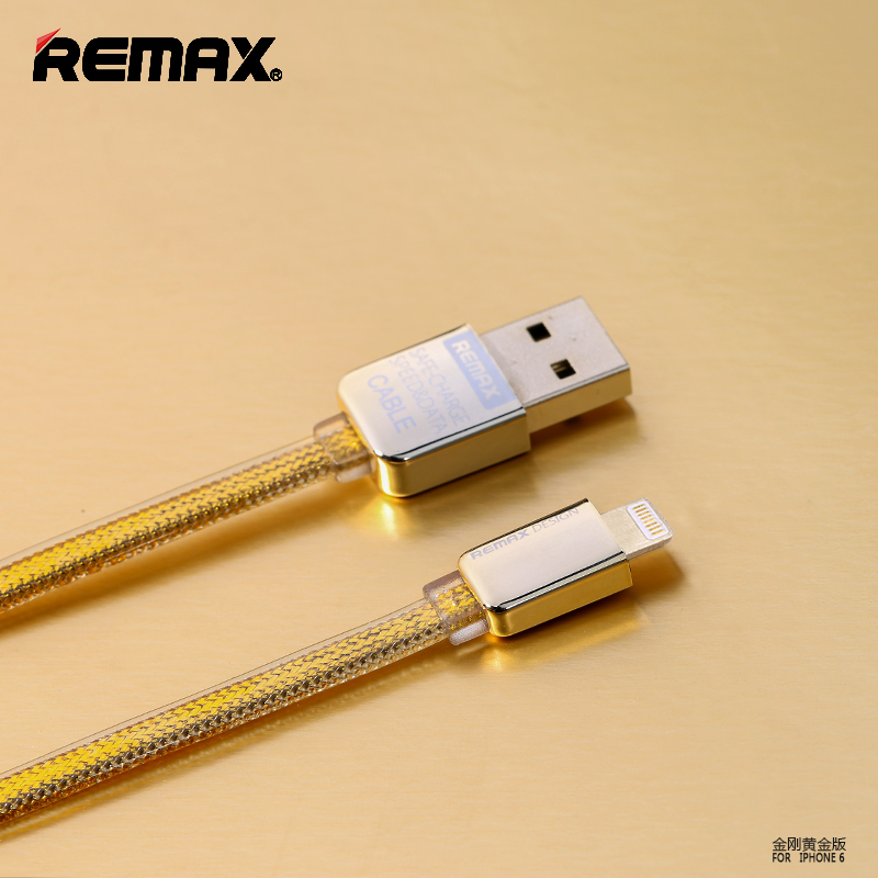 Remax แท้100% Cable Charger 1M สำหรับ iOS สีทอง รูปที่ 1