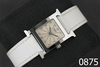 รูปย่อ HERMES H-HOUR LADY รุ่นดัง สภาพสวยยังใหม่ ของครบๆ Lady Size ระบบ Swiss Quartz อะไหล่เงิน หน้าปัดขาวครีม สายหนังขาว รูปที่1