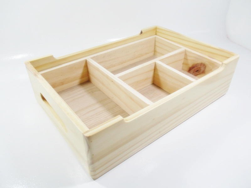 งานดิบถาดไม้สน ขนาด 20x30x9cm รูปที่ 3