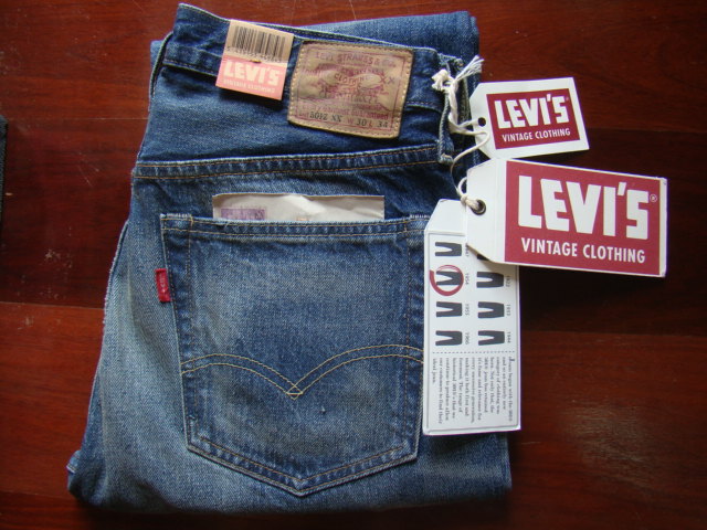 กางเกงยีนส์ LEVI'S ลีวายรีโปรดักชั่น (LVC) ปี1954 501 ZXX BIG E W 30 L 34 สภาพใหม่ 100% รูปที่ 1