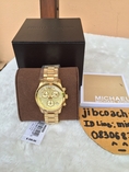 Michael Kors MK5384 Women's Chronograph Mini Runway Gold-Tone Stainless Steel Bracelet Watch