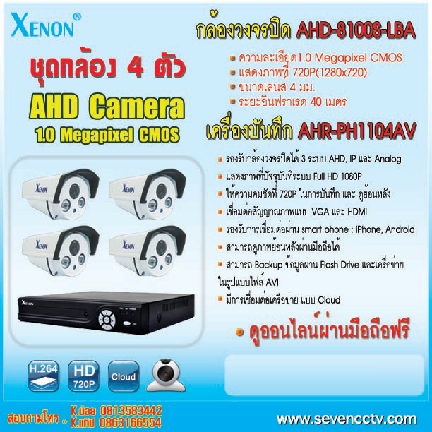 กล้อง ชุดแนะนำ กล้องวงจรปิด AHD Camera 1.0 Megapixel CMOS รูปที่ 1