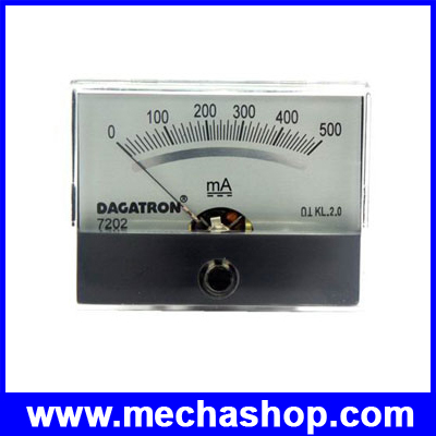 Panel Meter มิเตอร์ติดแผงหน้าปัทม์ 7202 DC500MA รูปที่ 1