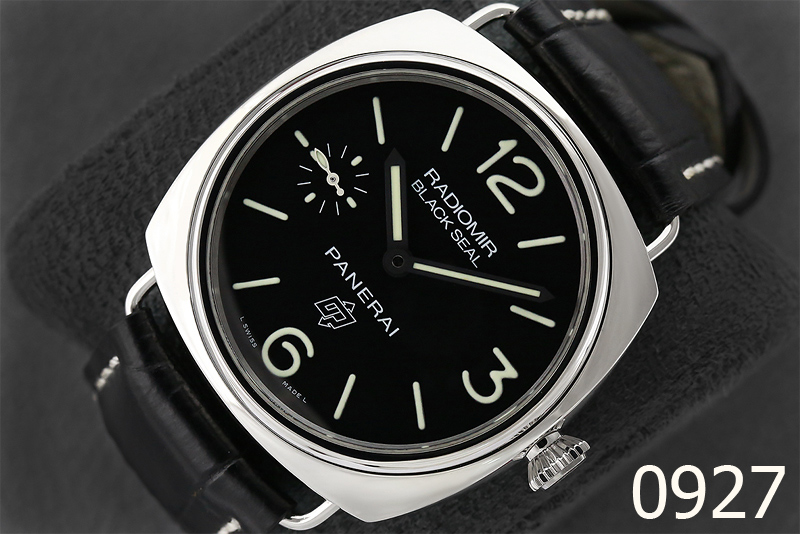 PANERAI PAM 380 SERIES N รุ่นฮิต ใบไทย ของครบ King Size 45 mm. Series N หน้าปัดสีดำ มีโลโก้ ระบบไขลาน สายหนังจรเข้แท้ รูปที่ 1