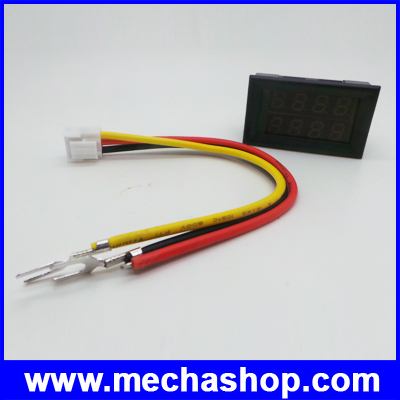 เครื่องมือวัดไฟฟ้า แอมป์มิเตอร์ ดิจิตอลแอมป์มิเตอร์ DC 4.5-30V 0-50A Dual LED Digital Volt meter Ammeter Voltage AMP Power รูปที่ 1