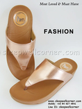 รองเท้าFlipFlop แฟชั่นผู้หญิง เพื่อสุขภาพเท้า สี Golden Pink ทองอมโอรส ดีไซน์สวย