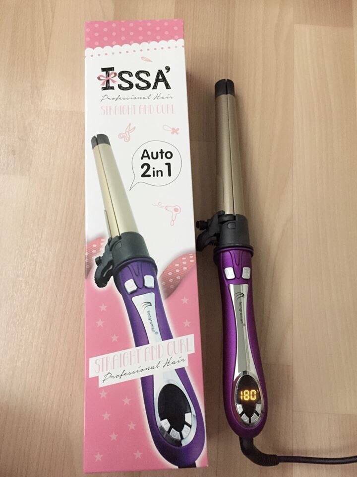 ISSA Professional Hair Straight And Curl Auto 2in1 อิซซ่า แกนหมุน หนีบตรงได้ ม้วนลอนดี รูปที่ 1