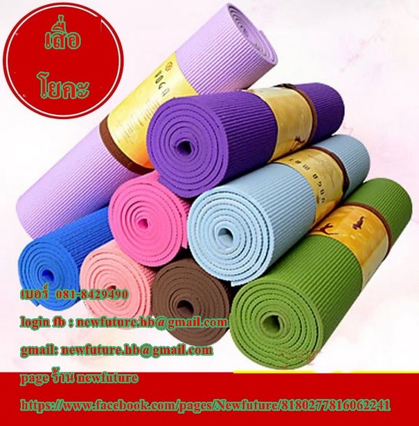 *0*เสื่อโยคะรุ่นPVC ขนาด ความหนา 6 MM ฟิตเนส yoga โยคะ ทิลาทิส เพาะกาย เล่นกล้าม กีฬา รูปที่ 1