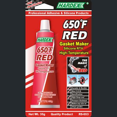 จำหน่าย HARDEX HI-TEMP RED (RS650) ซิลิโคนประเก็นเหลว ชนิด  สีแดง ทนความร้อน 343 ° C (สีแดง) รูปที่ 1