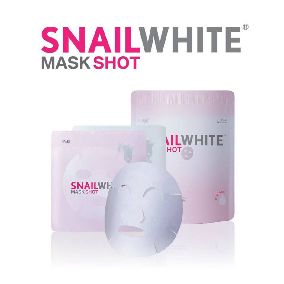 Snail White Mask Shot แผ่นมาส์คหน้า สเนลไวท์มาส์คช็อต หน้าใส ในชั่วข้ามคืน รูปที่ 2