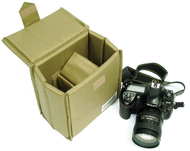 Folding Camera DSLR SLR Cover Padded Case Insert Inner Divider Bag Pouch W  Cap BC27202 รูปที่ 2