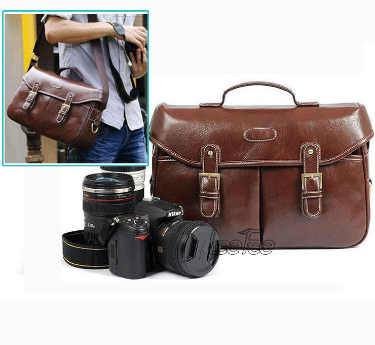 Men Women รูปแบบกันน้ำ Camera Shoulder Bag Padded สำหรับ รุ่น Canon Nikon Sony DSLR SLR BC27268 รูปที่ 1