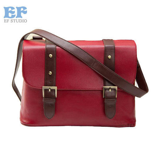 Photo Vintage Synthetic leather Bags DSLR SLR Camera Shoulder Bag Red Covers BC27289 รูปที่ 1