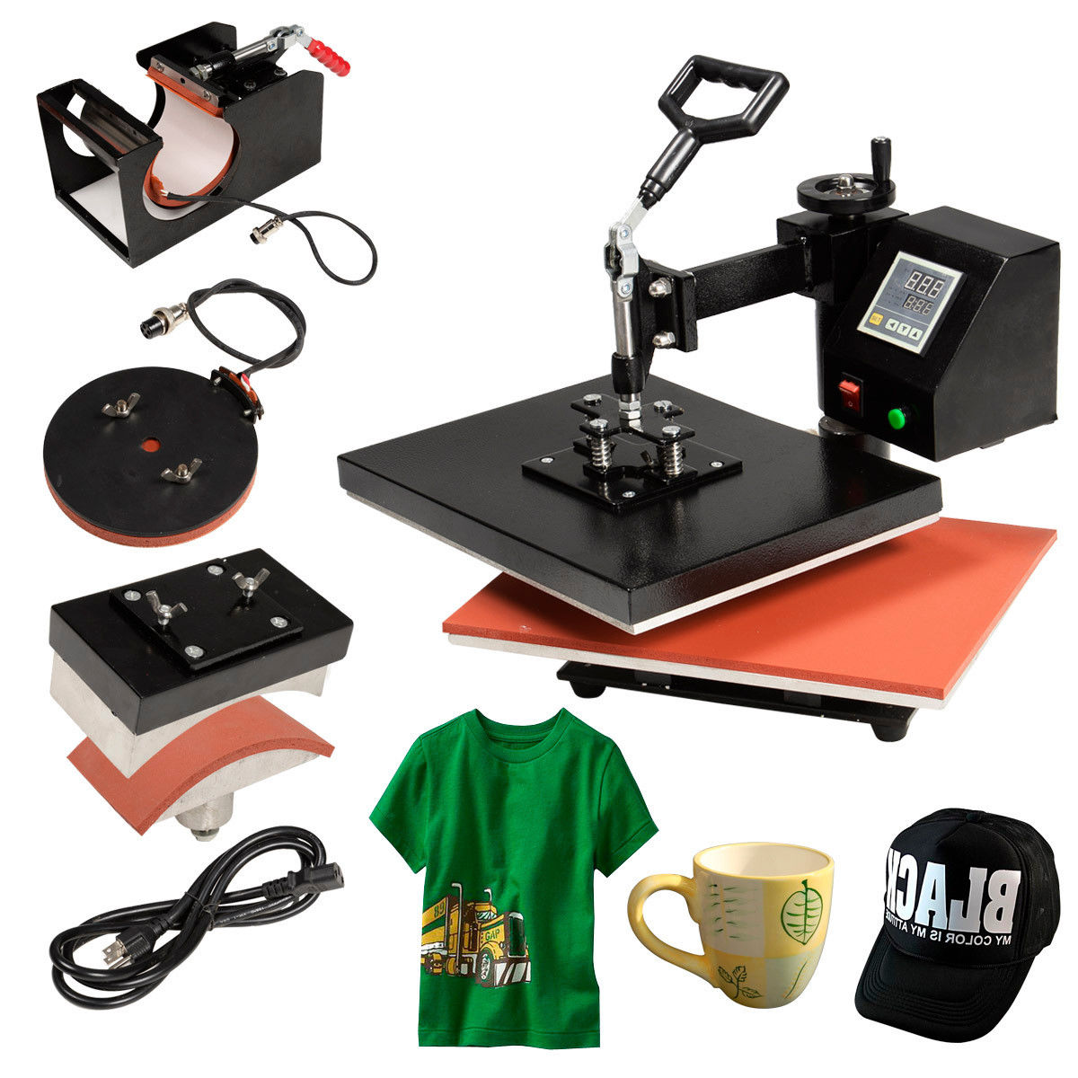เครื่องรีดร้อน 4 in 1 Heat Press Machine เครื่องสกรีนเสื้อ แก้ว หมวก จาน รูปที่ 7