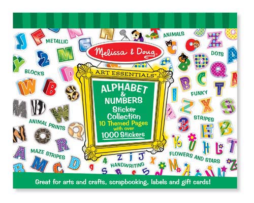 (Age 3 - 10) สติ๊กเกอร์ตัวอักษรและเลข หลากรูปแบบ 1000+ ดวง Sticker Collection - Alphabet & Numbers (Melissa & Doug) รูปที่ 1