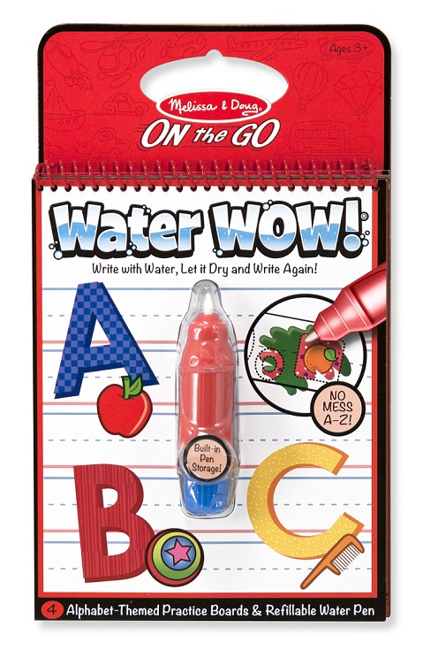 (Age 2-5) หนังสือระบายสีมหัศจรรย์ ไม่เลอะเทอะ ระบายใหม่ซ้ำได้ ตัวอักษร Water Wow Reusable Paint Book (Alphabet) รูปที่ 1