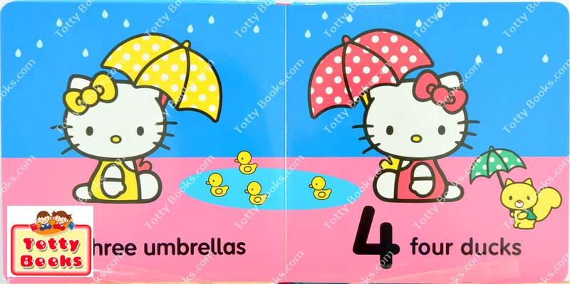 สุดคุ้ม! ชุดหนังสือบอร์ดบุ๊ก เสริมคำศัพท รูปทรง ตัวเลข เฮลโล่คิตตี้ Hello Kitty Board Book Set รูปที่ 4