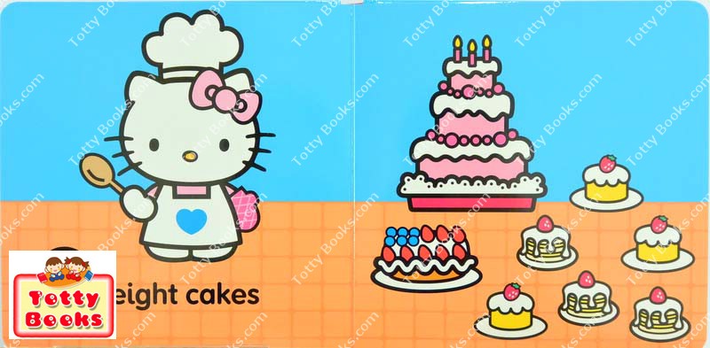สุดคุ้ม! ชุดหนังสือบอร์ดบุ๊ก เสริมคำศัพท รูปทรง ตัวเลข เฮลโล่คิตตี้ Hello Kitty Board Book Set รูปที่ 5