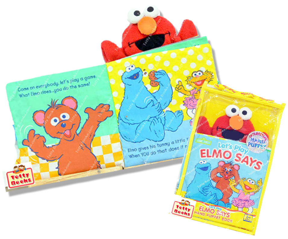 (Age Newborn - 3) หนังสือผ้า หุ่นมือเอลโม่ Let's Play Elmo Says (Hand Puppet Book) รูปที่ 1
