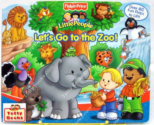 (Age 1.5 - 5) หนังสือสอนคำศัพท์ + ช่องเปิดภาพกว่า 45 ภาพ ! Let's Go to Zoo (Fisher Price - Over 40 Flaps!!) รูปที่ 1