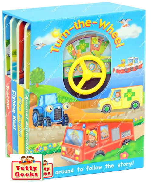 น่ารัก! (Age 1.5 - 6) นิทานบอร์ดบุ๊ก 4 เล่ม พร้อมพวงมาลัยจิ๋ว 4 Turn-the-Wheel Board Books รูปที่ 1
