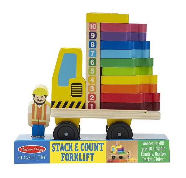 (Age 2 - 5) ของเล่นเสริมทักษะ เลข สี เปรียบเทียบขนาด Stack & Count Forklift (Melissa & Doug) รูปที่ 3